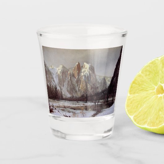 Yosemite Valley, Californië (Cathedral Rock) Shot Glas (Voorkant)