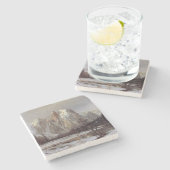 Yosemite Valley, Californië (Cathedral Rock) Stenen Onderzetter (Zijkant)