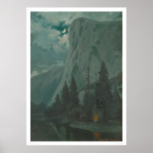 Yosemite Valley door moonlight, Calif. (1215) Poster