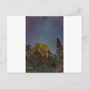 Yosemite Valley El Capitan nachtelijke hemel Briefkaart