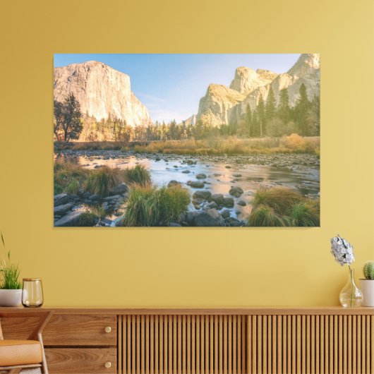 Yosemite Valley Evening Canvas Afdruk (Insitu (Woonkamer))