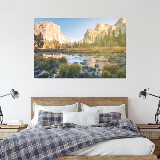 Yosemite Valley Evening Canvas Afdruk (Insitu (Slaapkamer))