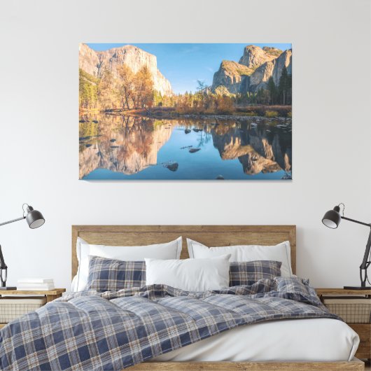 Yosemite Valley Evening Canvas Afdruk (Insitu (Slaapkamer))