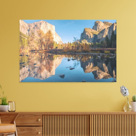 Yosemite Valley Evening Canvas Afdruk (Insitu (Woonkamer))