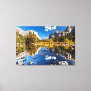Yosemite Valley in Herfst Canvas Afdruk
