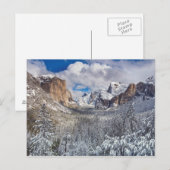 Yosemite Valley in sneeuw Briefkaart (Voorkant / Achterkant)