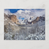 Yosemite Valley in sneeuw Briefkaart (Voorkant)