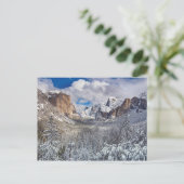 Yosemite Valley in sneeuw Briefkaart (Staand voorkant)