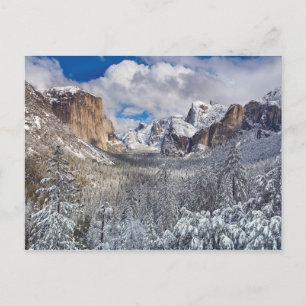 Yosemite Valley in sneeuw Briefkaart