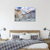 Yosemite Valley in sneeuw Canvas Afdruk (Insitu (Slaapkamer))