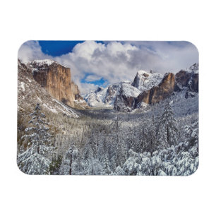 Yosemite Valley in sneeuw Magneet