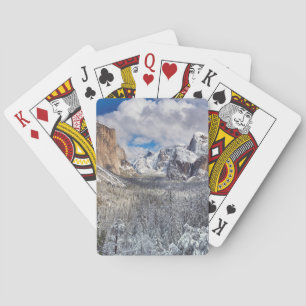 Yosemite Valley in sneeuw Pokerkaarten