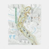 Yosemite Valley map fleece deken (Voorkant)