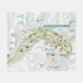 Yosemite Valley map fleece deken (Voorkant (Horizontaal))