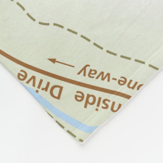 Yosemite Valley map fleece deken (Hoek)