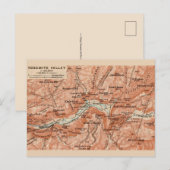 Yosemite Valley Map Postcard Briefkaart (Voorkant / Achterkant)