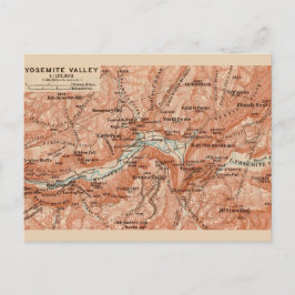  Yosemite Valley Map Postcard Briefkaart