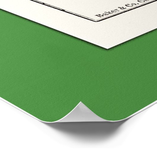 Yosemite Valley Map uit 1876 Poster (Hoek)