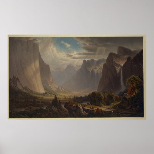 Yosemite valley. Na het schilderij van Thomas Hill Poster (Voorkant)