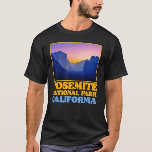 Yosemite Valley National Park Photo Retro T-shirt (Voorkant)