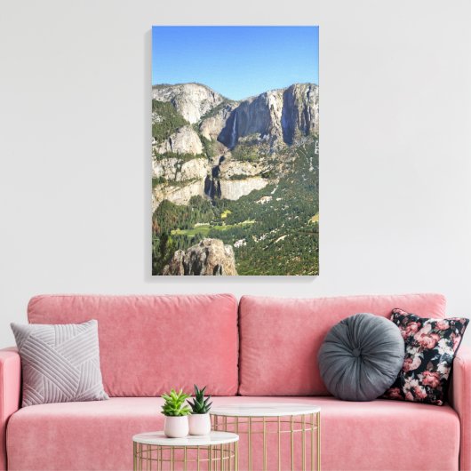 Yosemite Valley Panorama 3 - Yosemite Canvas Afdruk (Insitu (Woonkamer))