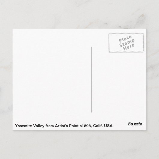 Yosemite Valley panorama, Californië Briefkaart (Achterkant)
