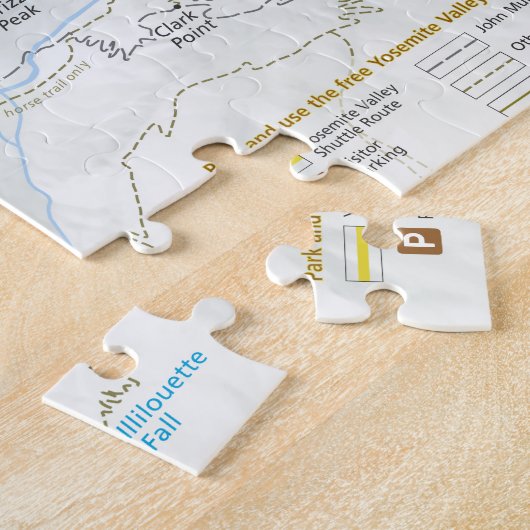 Yosemite Valley-platenpuzzel Legpuzzel (Zijkant)