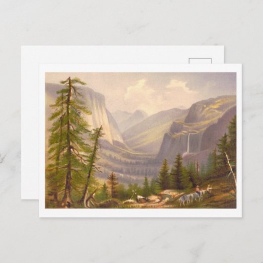Yosemite Valley  Prang Lithograph Briefkaart (Voorkant / Achterkant)