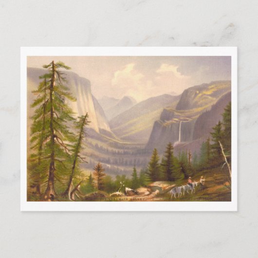 Yosemite Valley  Prang Lithograph Briefkaart (Voorkant)
