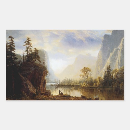 Yosemite Valley Rechthoekige Sticker (Voorkant)