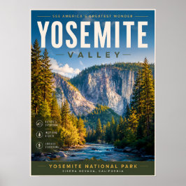 Yosemite Valley Reisposter Poster