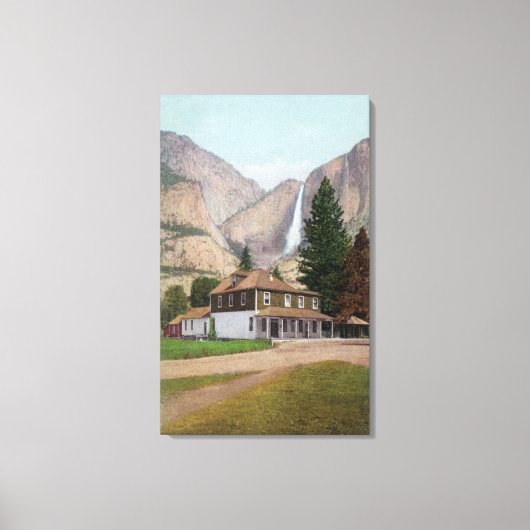 Yosemite Valley Store and Post Kantoor Canvas Afdruk (Voorkant)