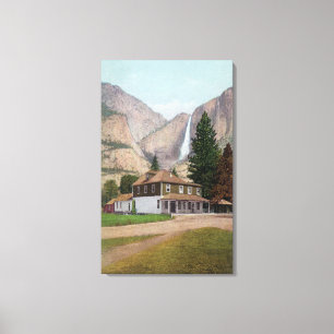 Yosemite Valley Store and Post Kantoor Canvas Afdruk