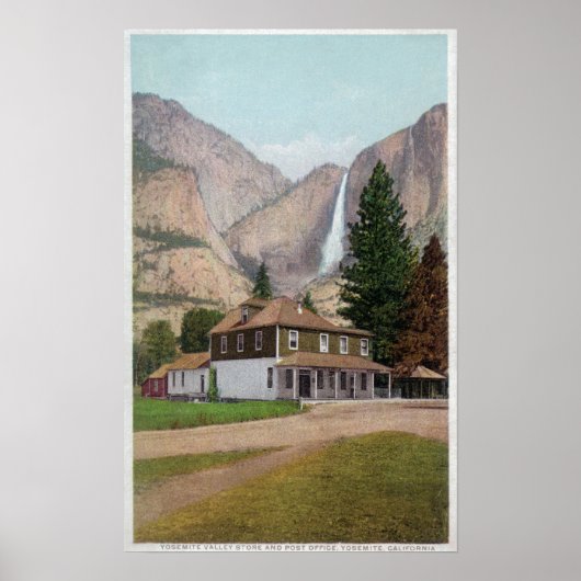 Yosemite Valley Store and Post Kantoor Poster (Voorkant)