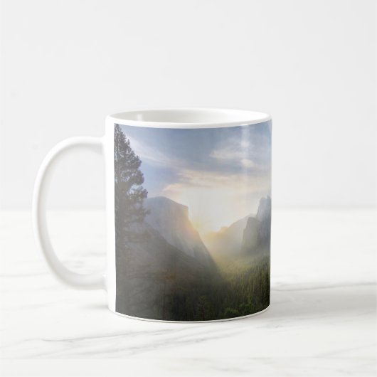 Yosemite Valley Sunrise van het inspiratiepunt Koffiemok (Links)