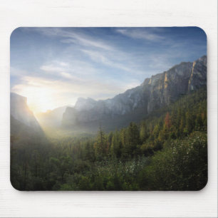 Yosemite Valley Sunrise van het inspiratiepunt Muismat
