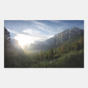 Yosemite Valley Sunrise van het inspiratiepunt Rechthoekige Sticker
