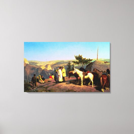 Yosemite Valley uit Glacier Point 1874 Canvas Afdruk (Voorkant)