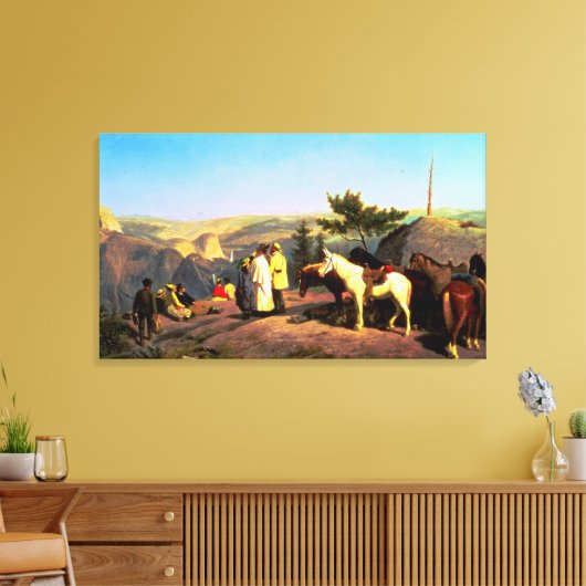 Yosemite Valley uit Glacier Point 1874 Canvas Afdruk (Insitu (Woonkamer))