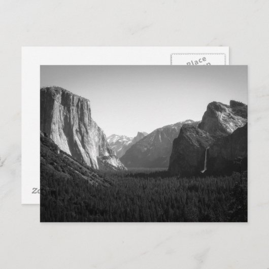Yosemite Valley uit het Uitzicht van Tunnel Briefkaart (Voorkant / Achterkant)