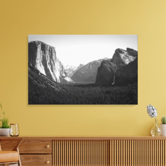 Yosemite Valley uit het Uitzicht van Tunnel Canvas Afdruk (Insitu (Woonkamer))