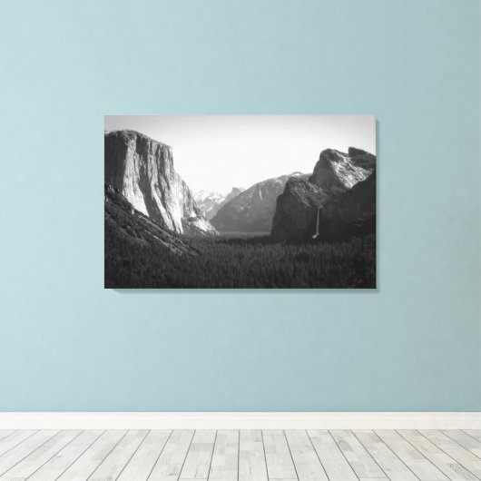 Yosemite Valley uit het Uitzicht van Tunnel Canvas Afdruk (Insitu (Houten vloer))