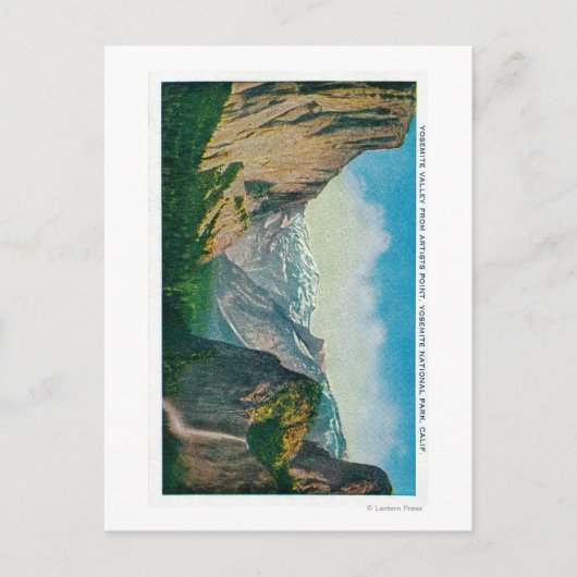 Yosemite Valley van Artist's Point Briefkaart (Voorkant)