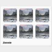 Yosemite Valley Vierkante Sticker (Vel)