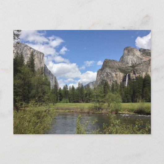 Yosemite Valley Waterfall Briefkaart (Voorkant)