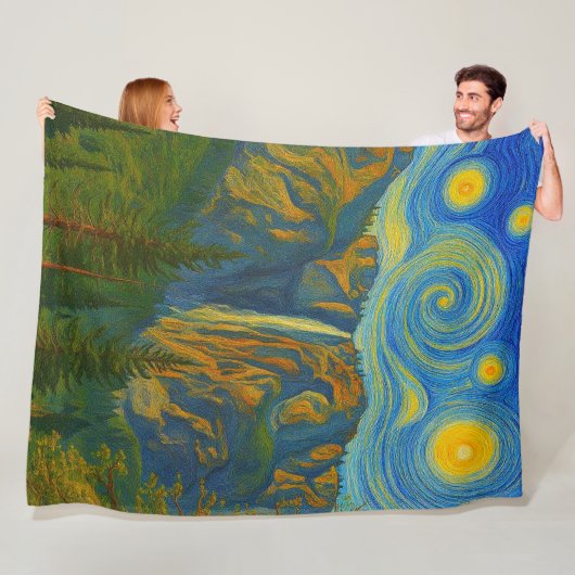 Yosemite Valley Yosemite National Park ala van Gog Fleece Deken (In situ)