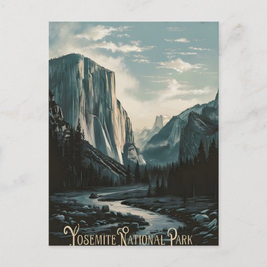Yosemite Valleys Serene Morning Briefkaart (Voorkant)