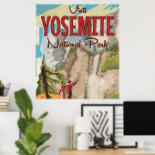 Yosemite Vintage Poster (Thuiskantoor)
