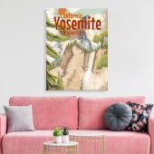Yosemite Vintage Poster Canvas Afdruk (Insitu (Woonkamer))