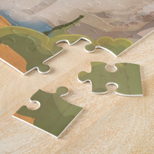 Yosemite Vintage Poster Legpuzzel (Zijkant)